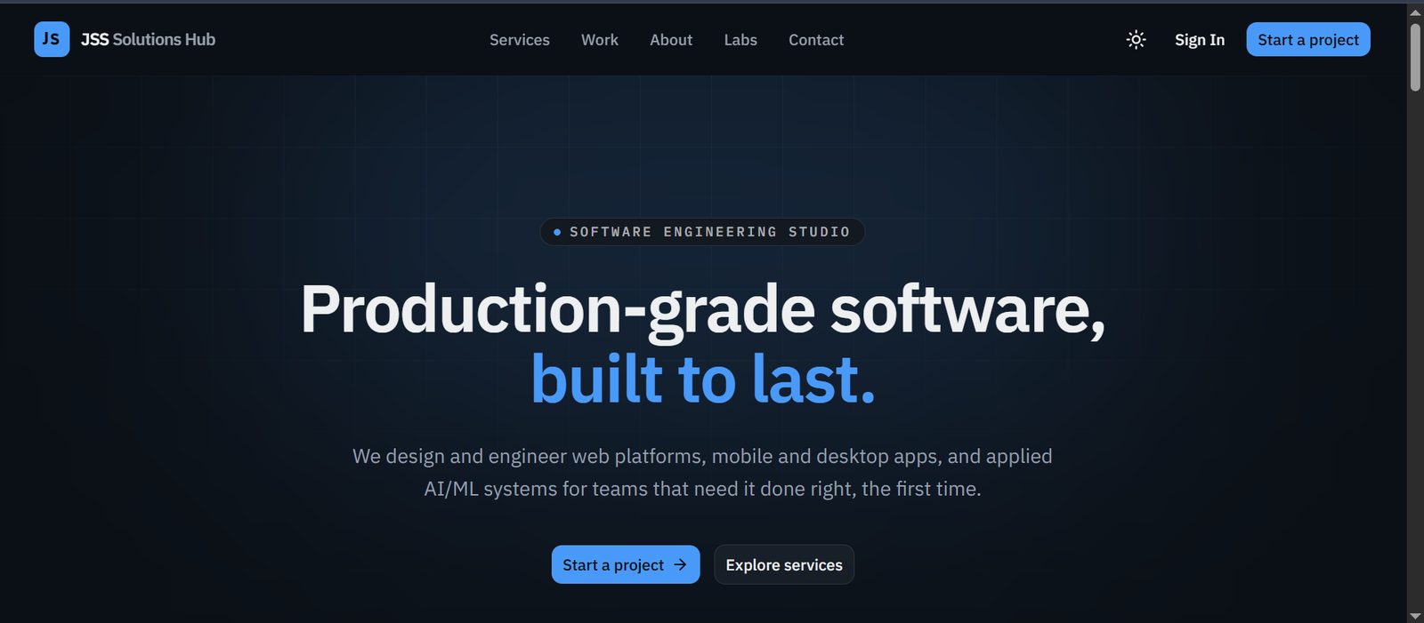 JSSolutionshub client sites screenshot